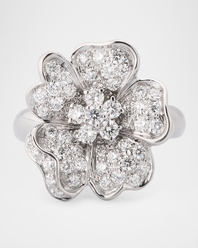 Flora 18K White Gold Diamond Ring